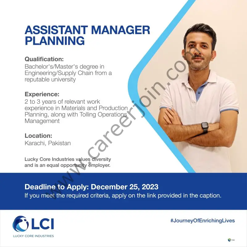 Lucky Core Industries Limited LCI Jobs Assistant Manager Planning