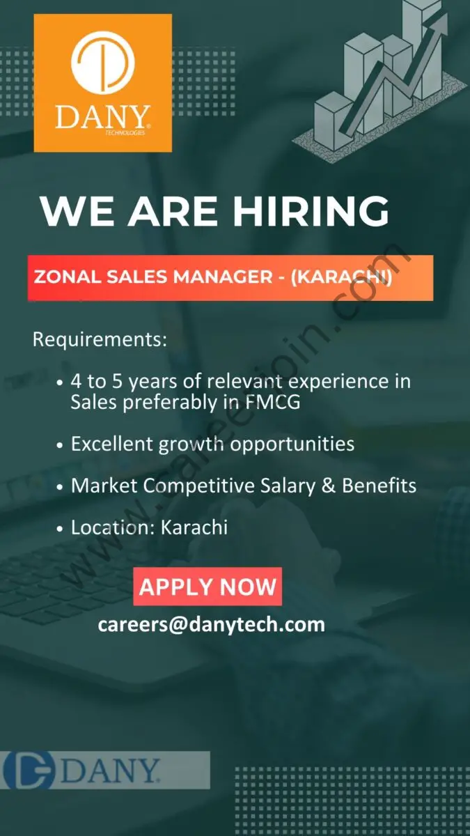 Dany Technologies Jobs Zonal Sales Manager 1