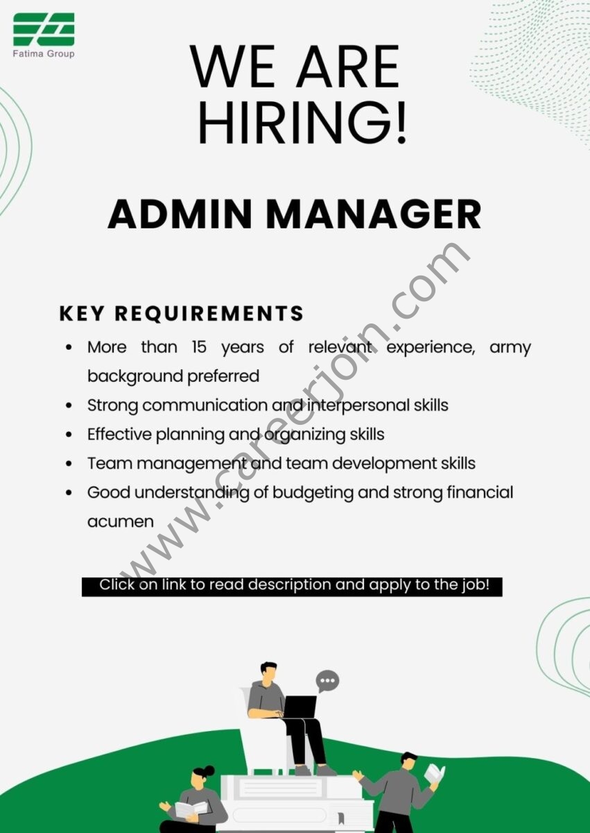 Fatima Group Jobs Admin Manager 1