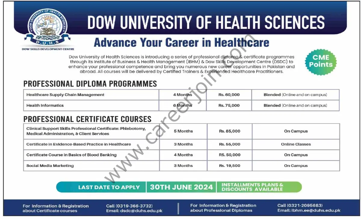 Dow University of Health Sciences Jobs 23 June 2024 Dawn 1