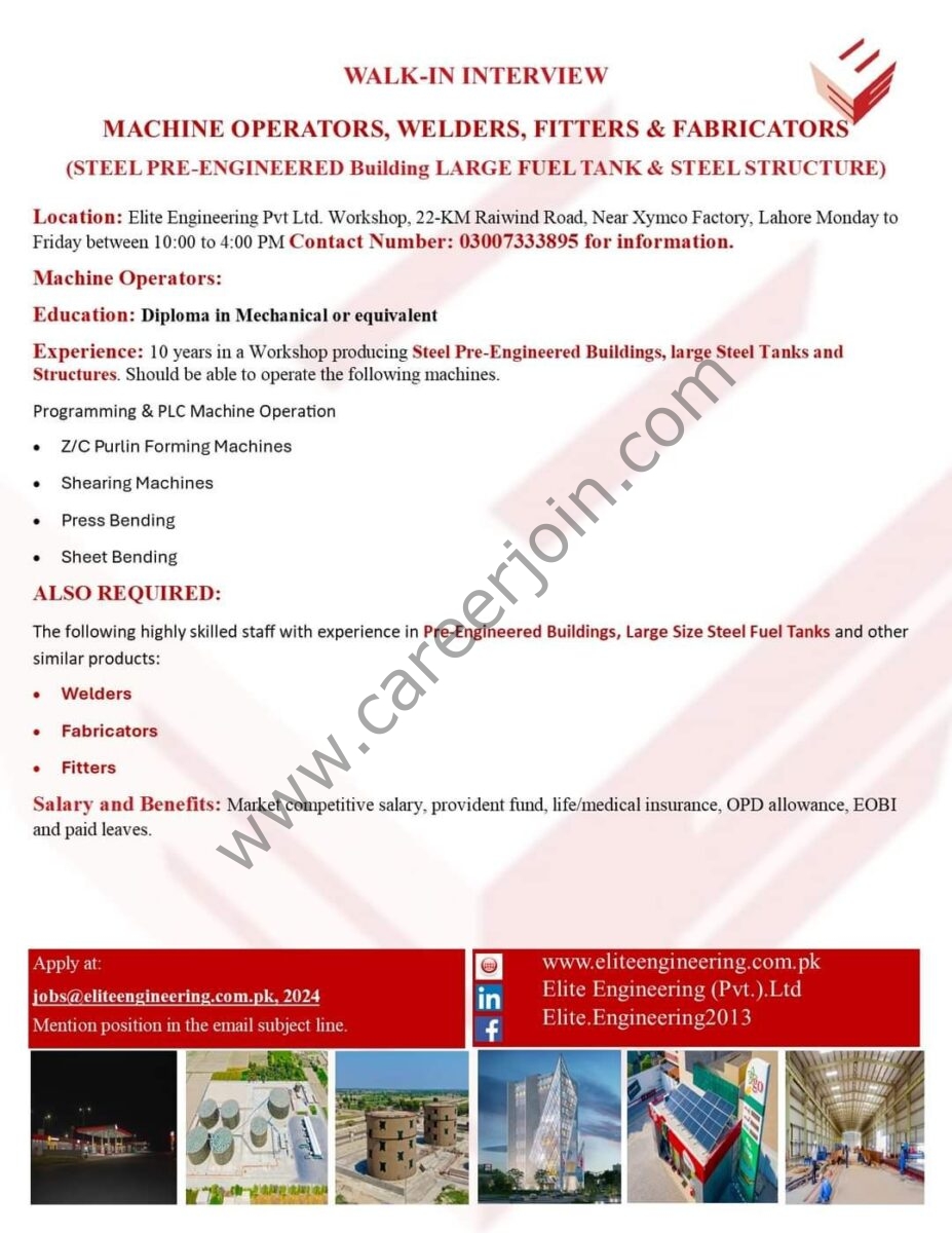 Elite Engineering Pvt Ltd Jobs June 2024 1