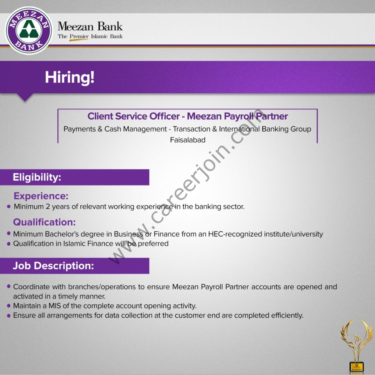 Meezan Bank Ltd Jobs 21 June 2024 1