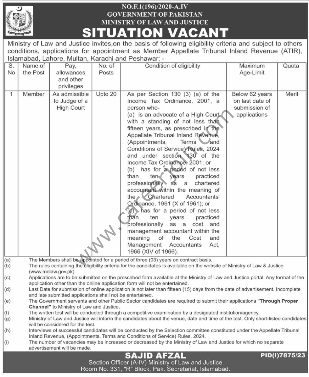 Ministry of Law & Justice Jobs 20 June 2024 Dawn 1