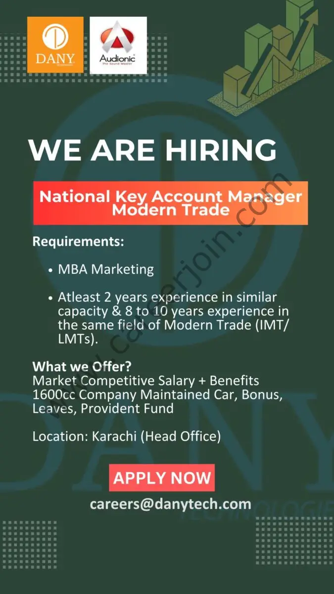 Dany Tehnologies Jobs National Key Account Manager Modern Trade 1