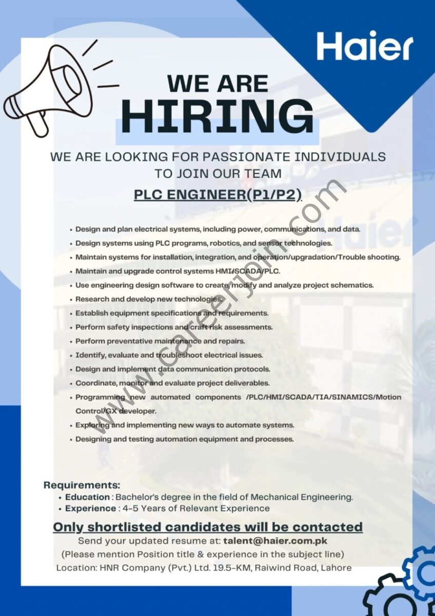 Haier Pakistan Jobs July 2024 2