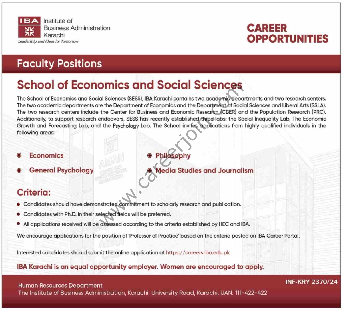 IBA Karachi Jobs 28 July 2024 Dawn 01 1