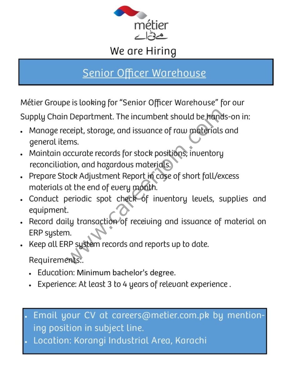 Metier Group Of Companies Jobs July 2024 1