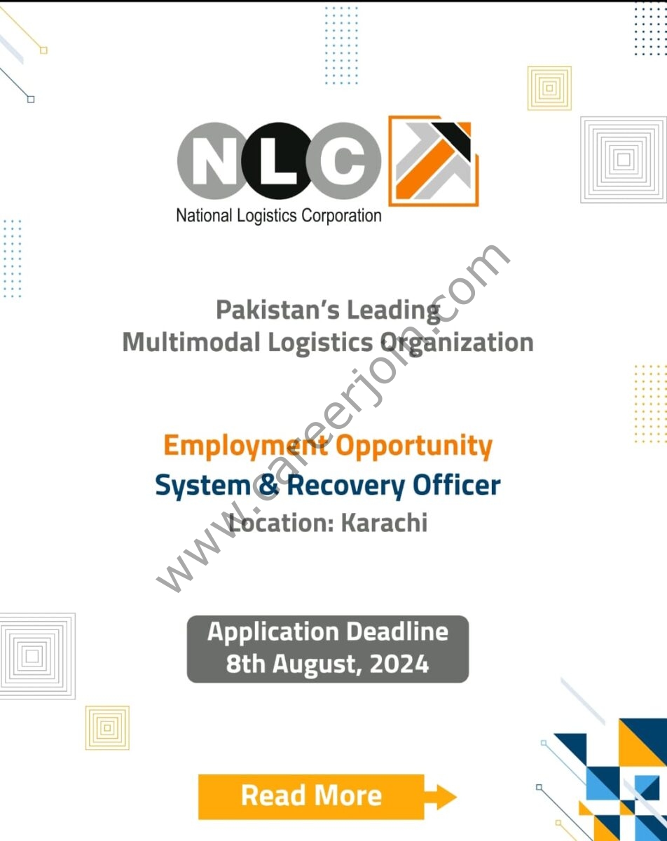 National Logistics Corporation NLC Jobs System & Recovery Officer 1