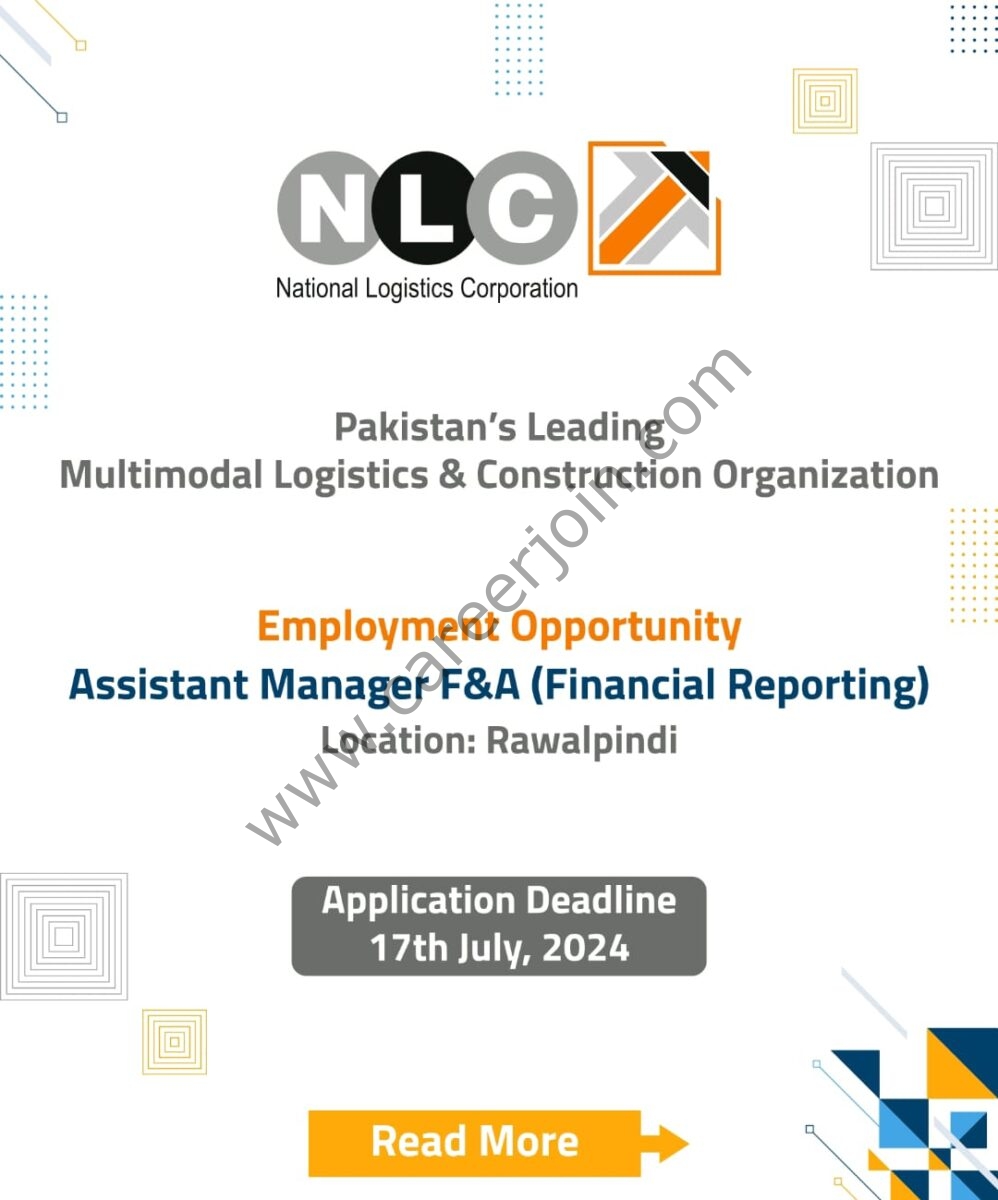 National Logistics Corporation NLC Jobs Assistant Manager F&A (Financial Reporting) 1