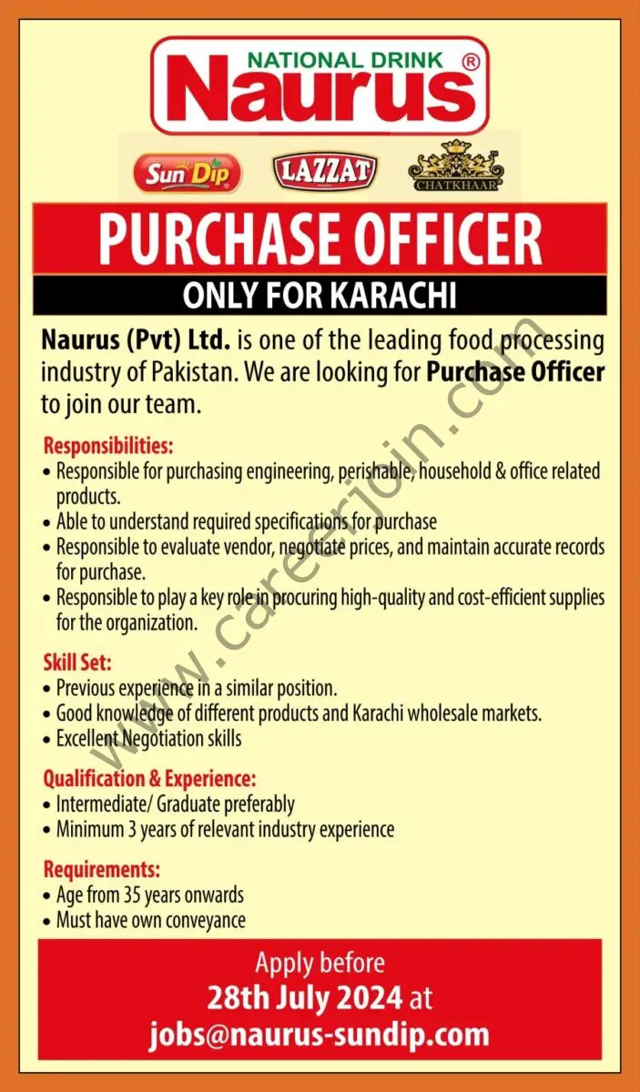 Naurus Pvt Ltd Jobs July 2024 2