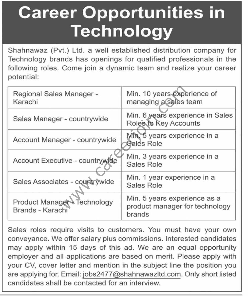 Shahnawaz Pvt Ltd Jobs 07 July 2024 Dawn 1