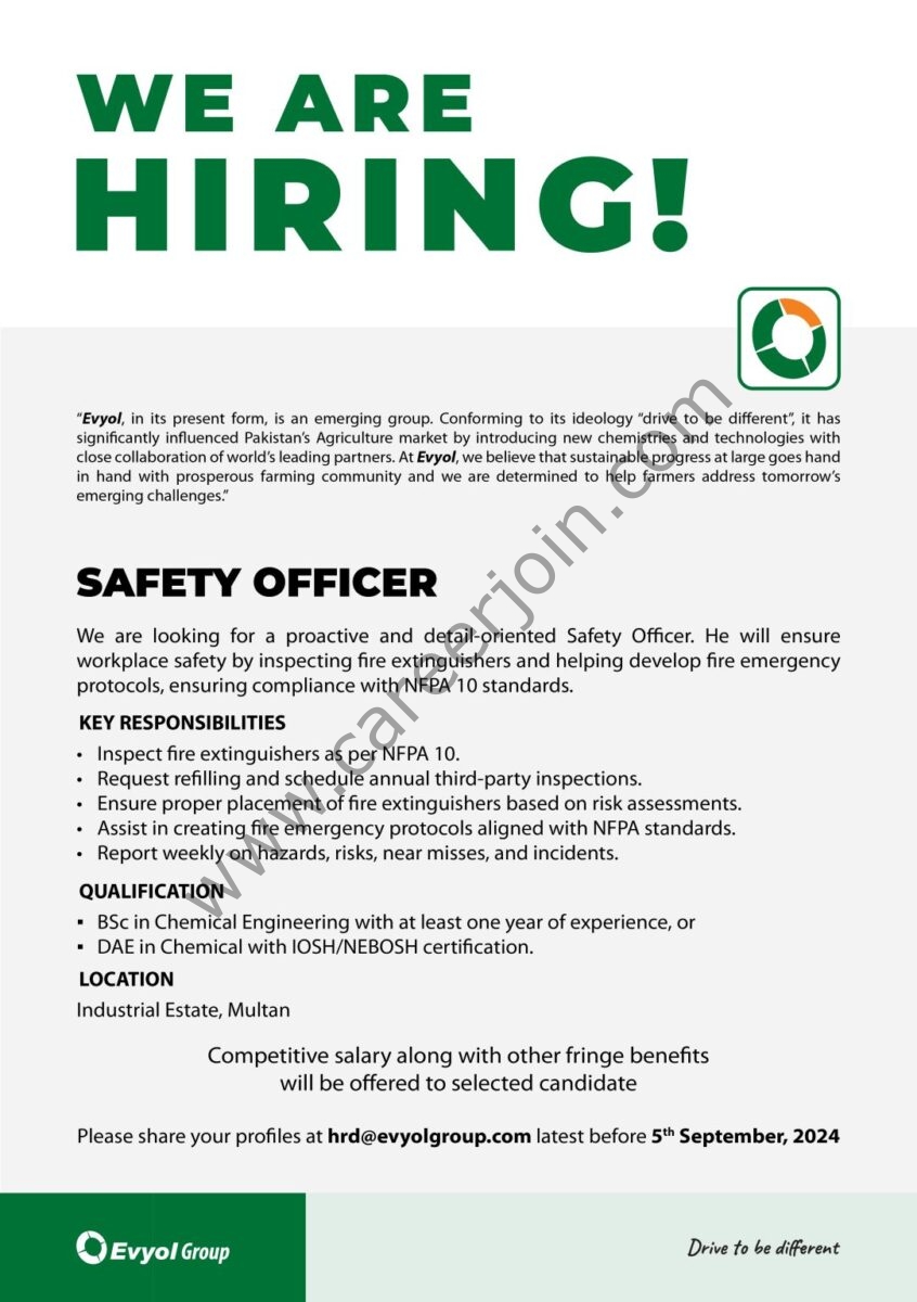 Evyol Group Jobs Safety Officer 1