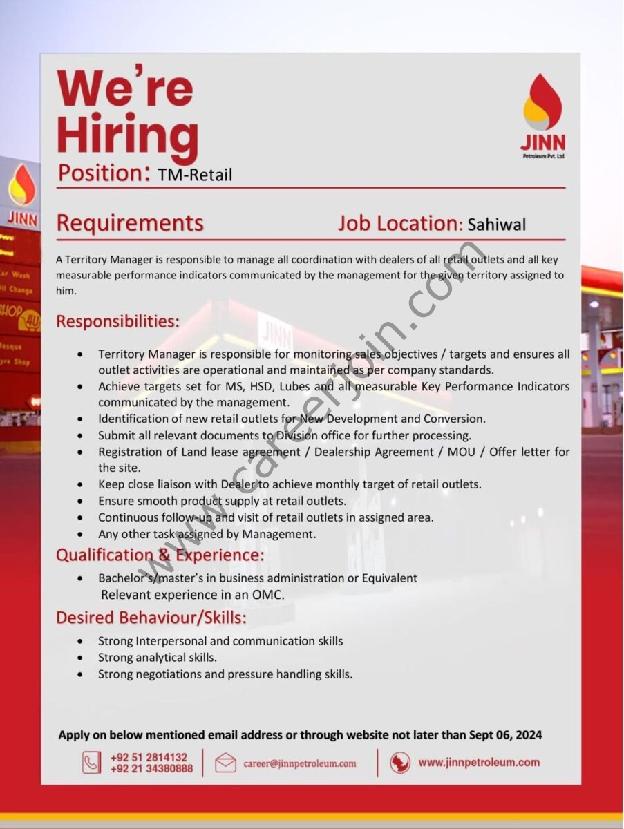 JINN Petroleum Jobs TM Retail 1