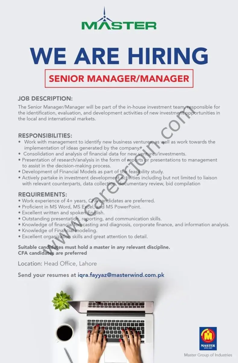 Master Wind Energy Jobs Sr Manager / Manager 1