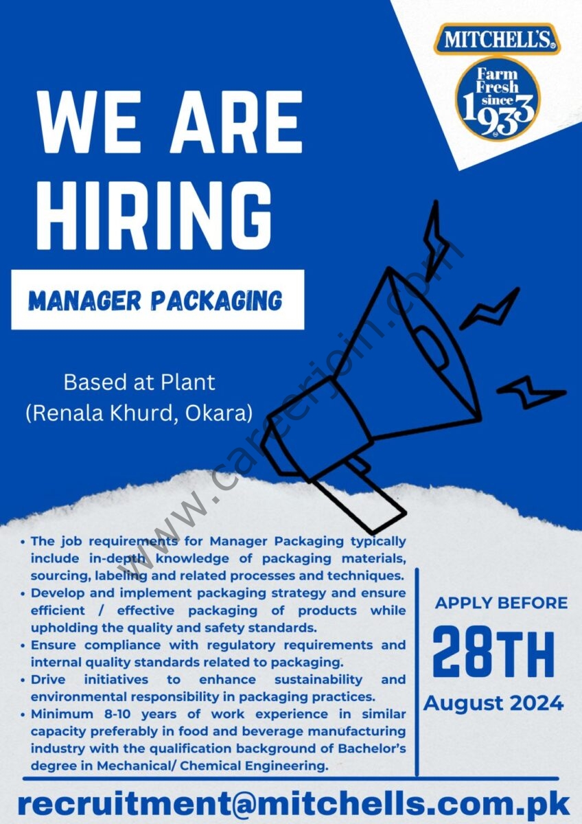 Mitchell's Fruit Farms Ltd MFFL Jobs Manager Packaging 1