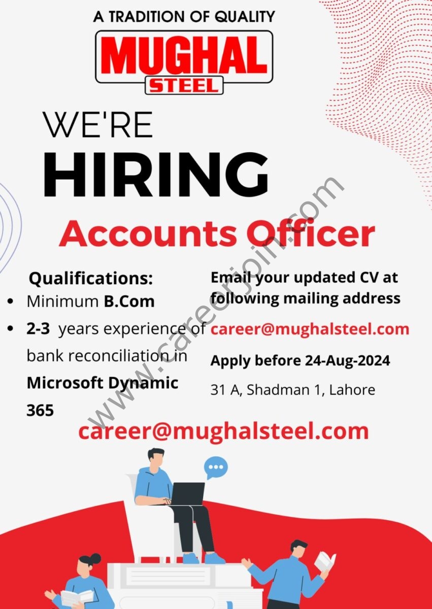 Mughal Steel Jobs Accounts Officer 1