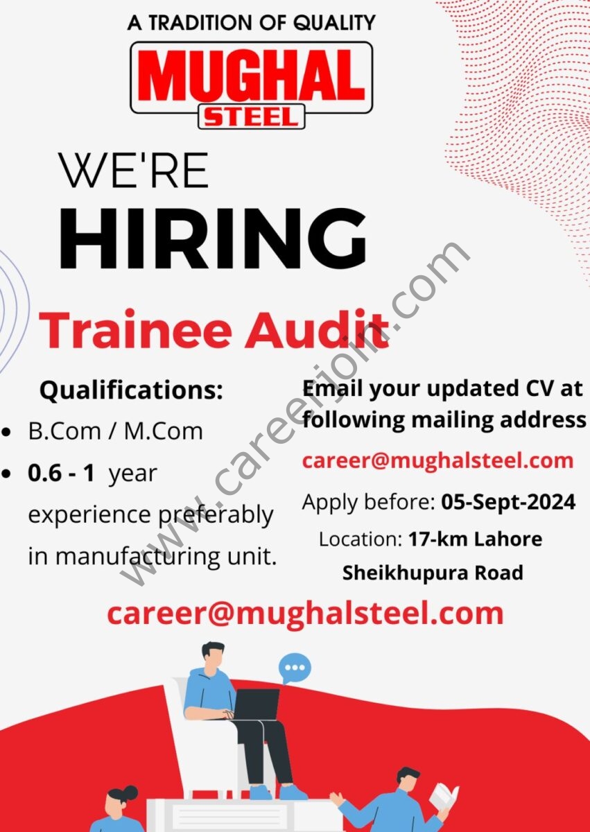  Mughal Steel Jobs Trainee Audit 1