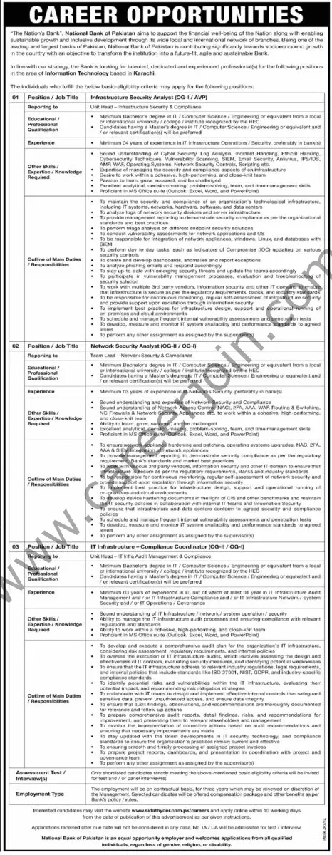 NBP National Bank Pakistan Jobs 18 August 2024 Dawn 02 1