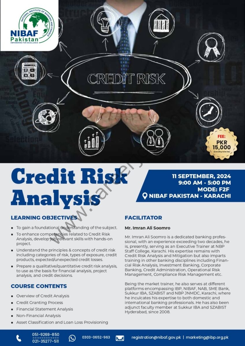 NIBAF Pakistan Jobs Credit Risk Analysis 1