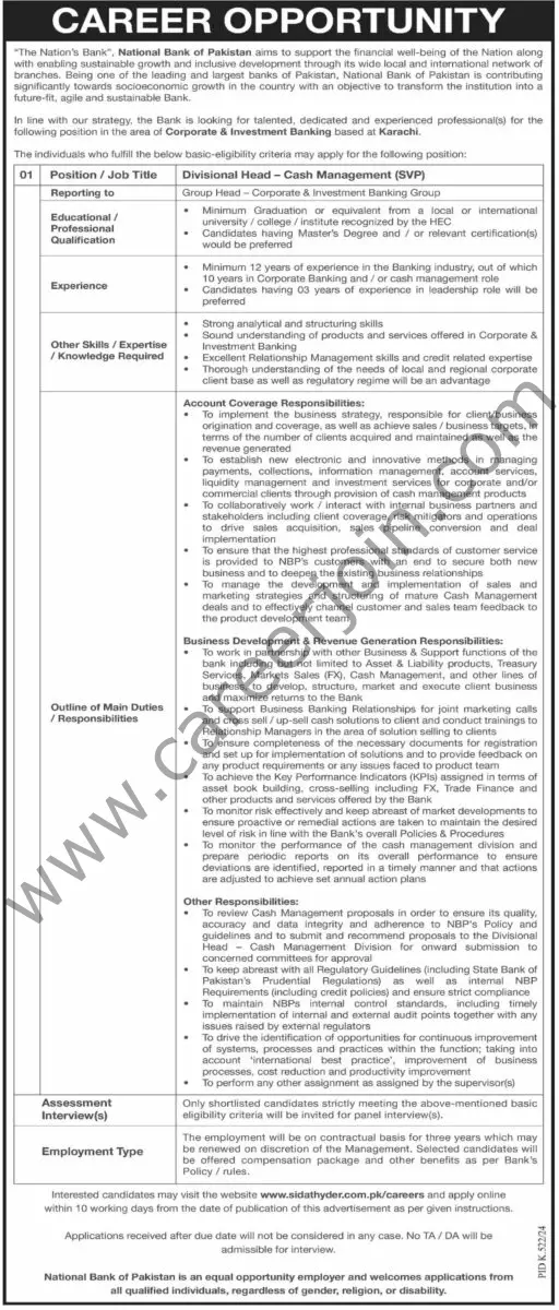 National Bank of Pakistan Jobs 25 August 2024 Dawn 02 1