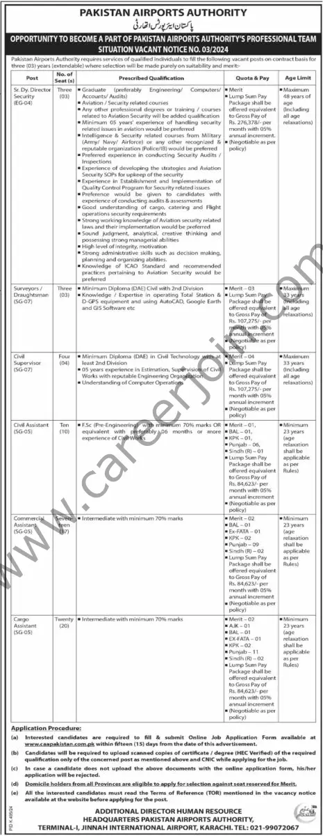 Pakistan Airports Authority PAA Jobs 23 August 2024 Dawn 01 1