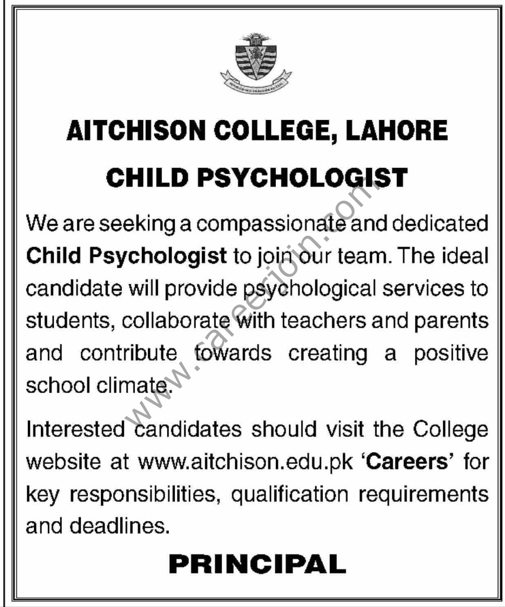 Aitchison College Lahore Jobs 22 September 2024 Dawn 01 1