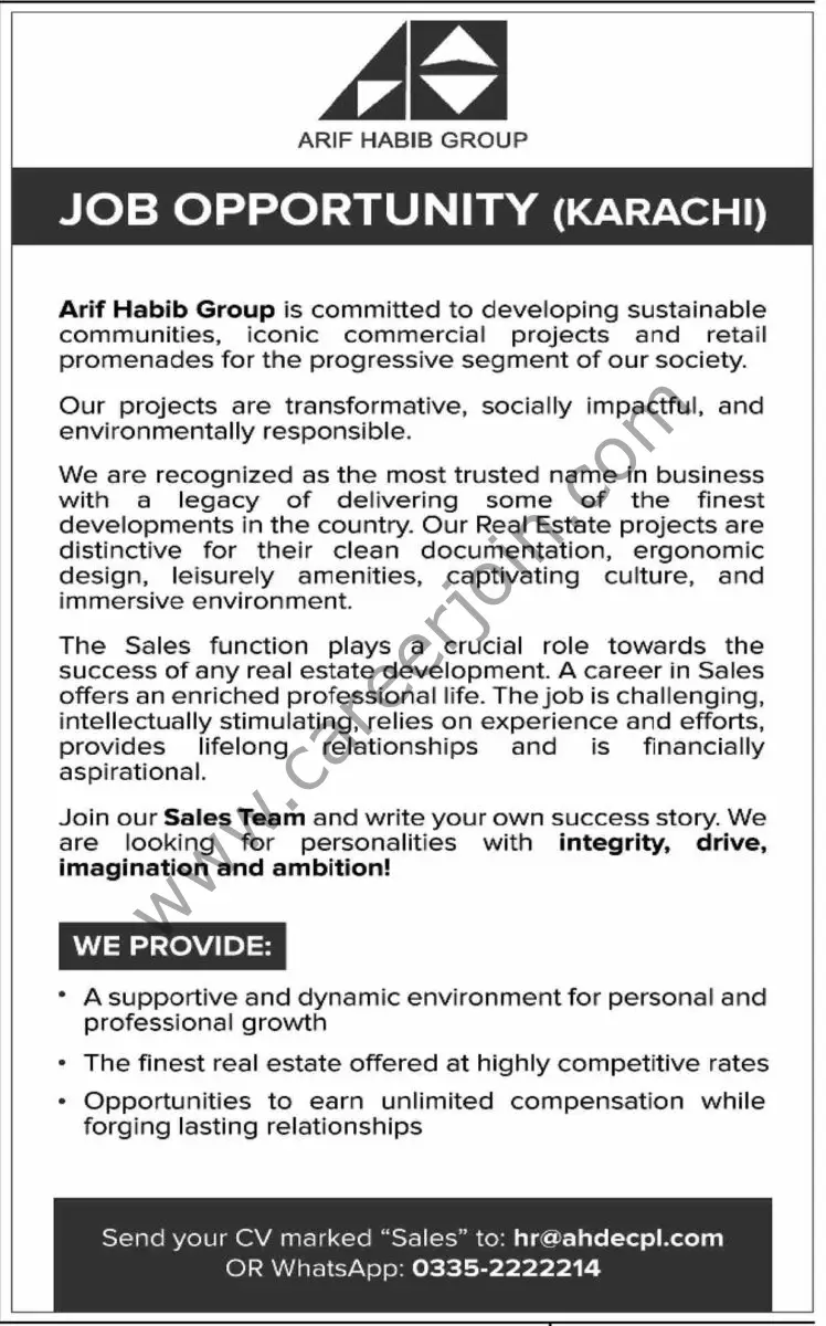 Arif Habib Group Jobs 22 September 2024 Dawn 1