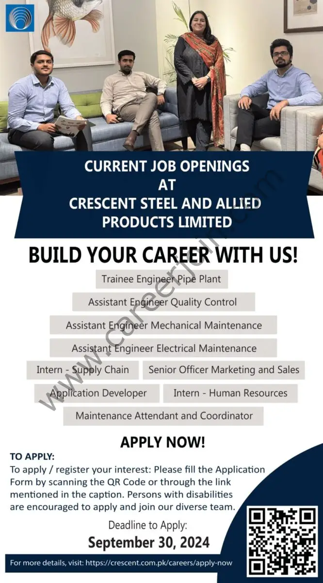 Crescent Steel & Allied Products Pvt Ltd Jobs September 2024 1