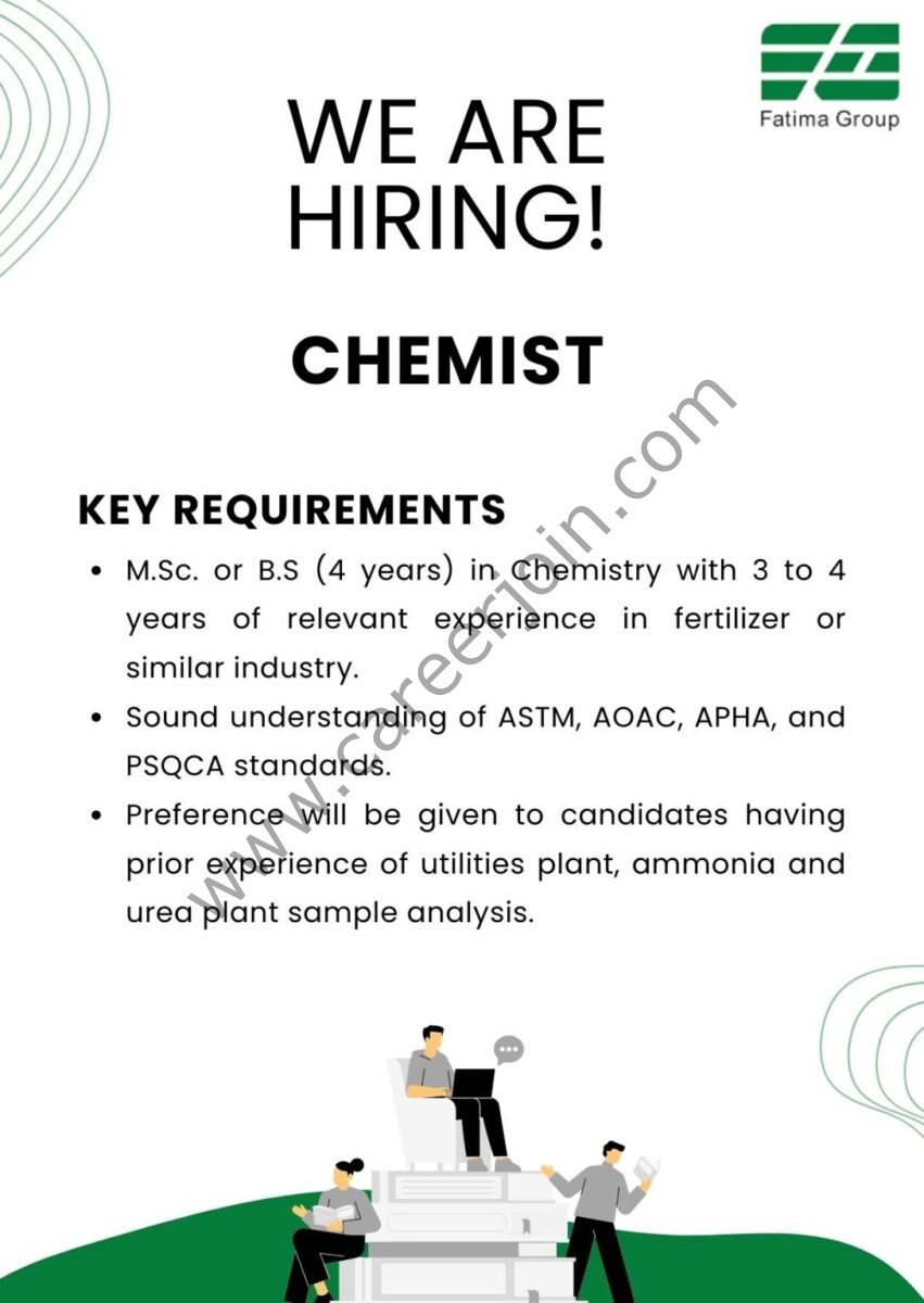 Fatima Group Jobs Chemist 1