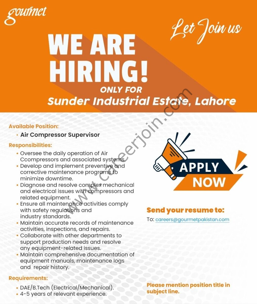 Gourmet Foods Pvt Ltd Jobs September 2024 1