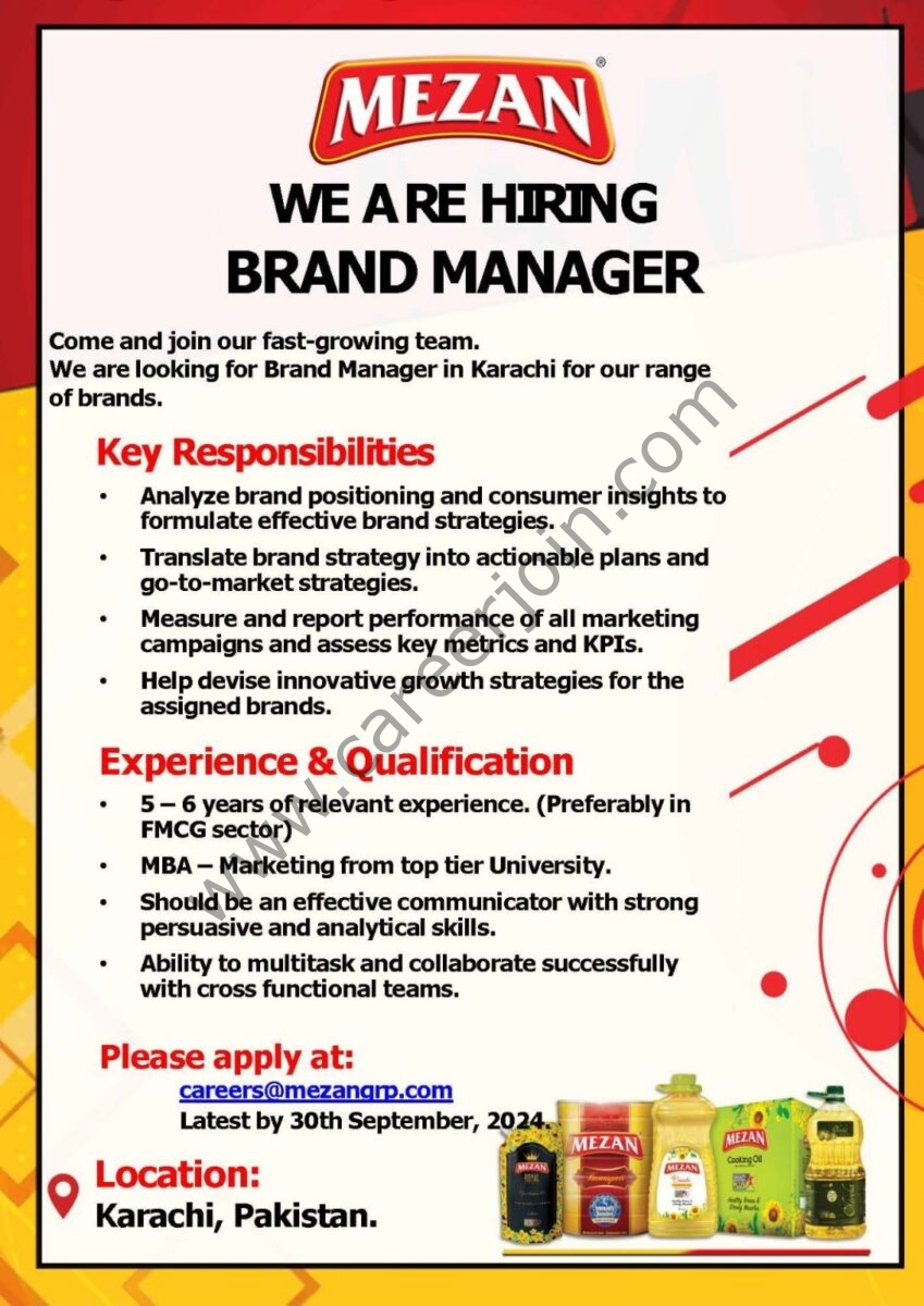 Mezan Beverages Jobs Brand Manager 1