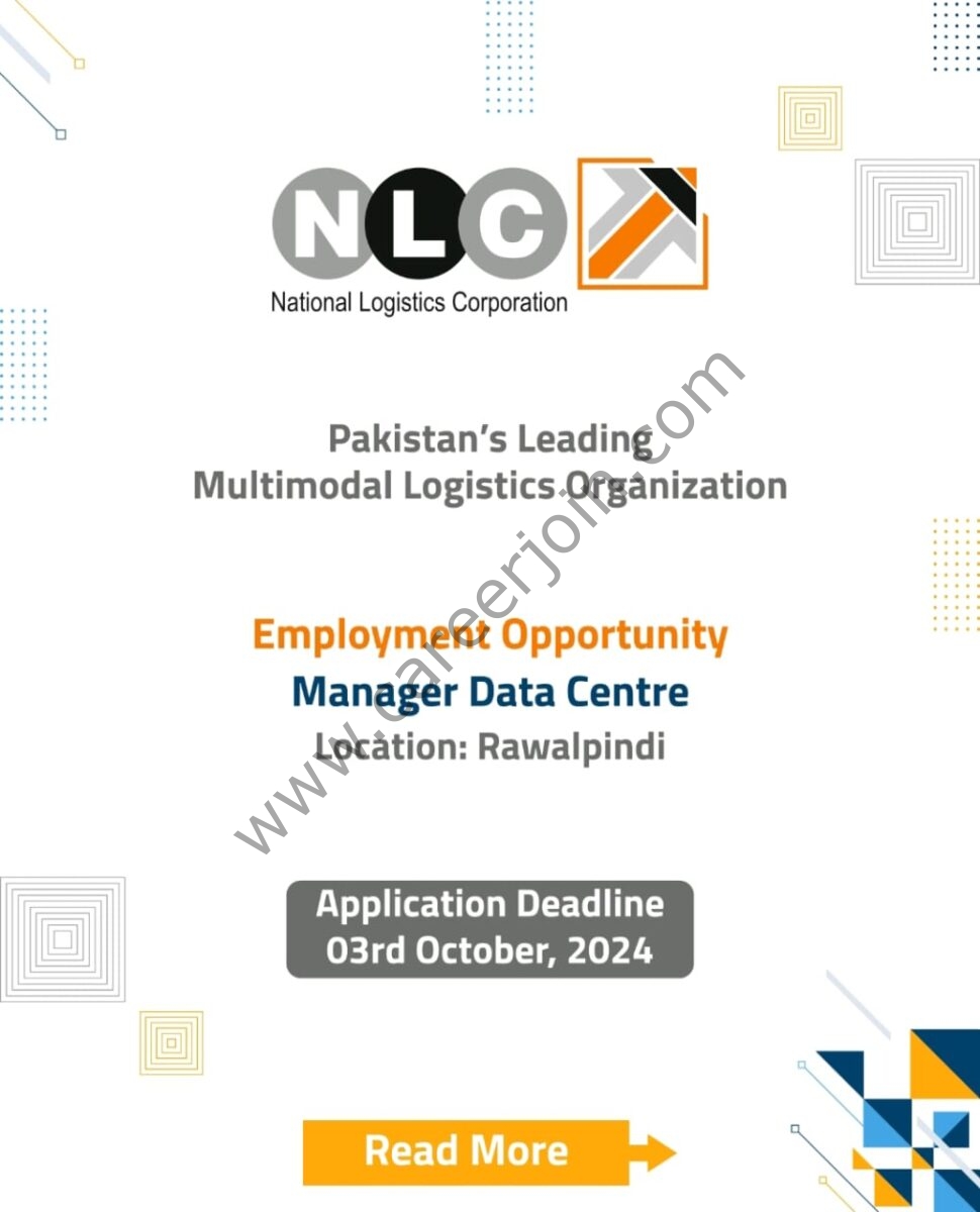 National Logistics Corporation NLC Jobs Manager Data Centre 1