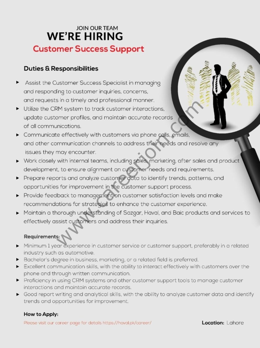 Sazgar Engineering Works Jobs Customer Success Support 1