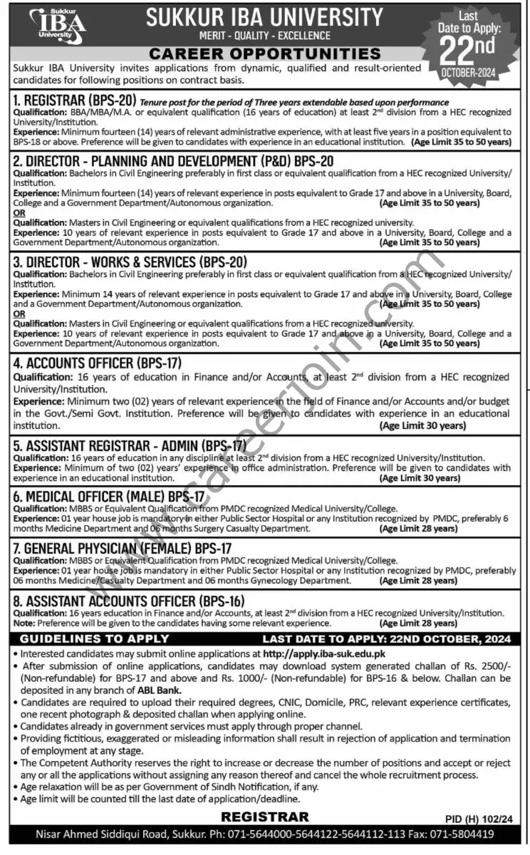 Sukkur IBA University Jobs 22 September 2024 Dawn 1