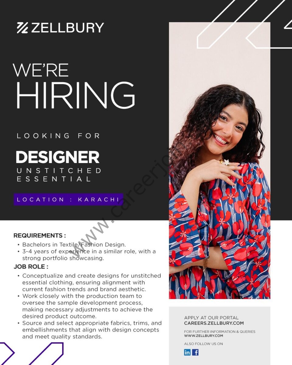 Zellbury Pakistan Jobs September 2024 2