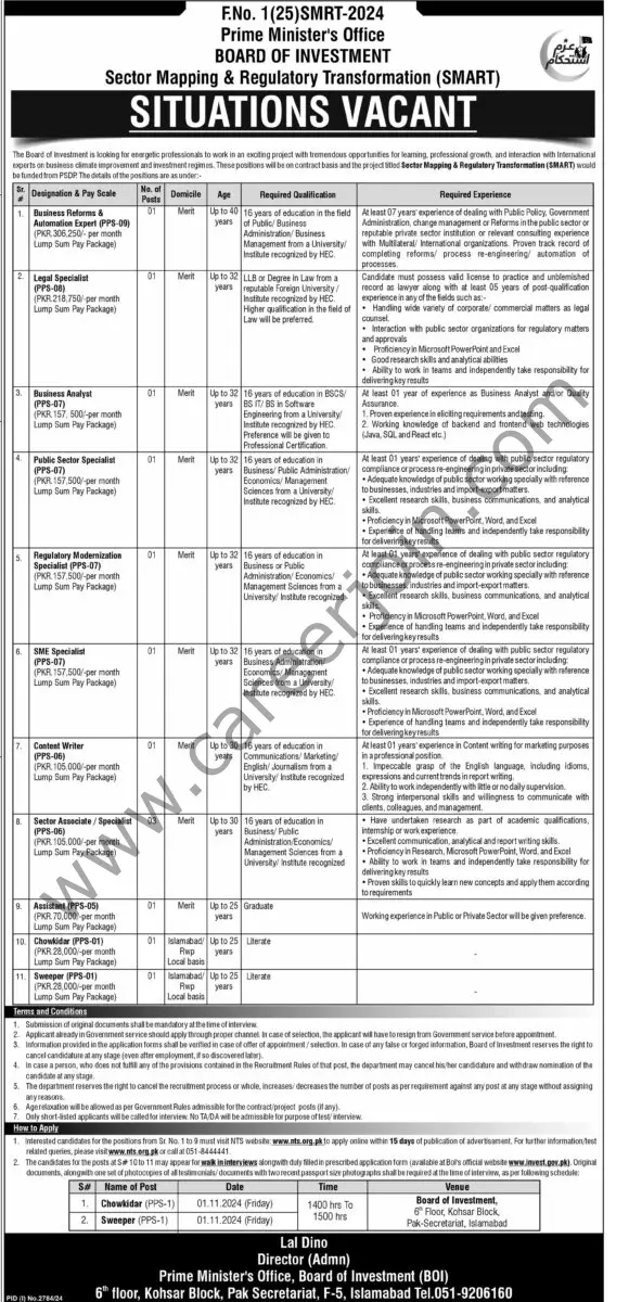 Board of Investment Jobs 23 October 2024 Express 1