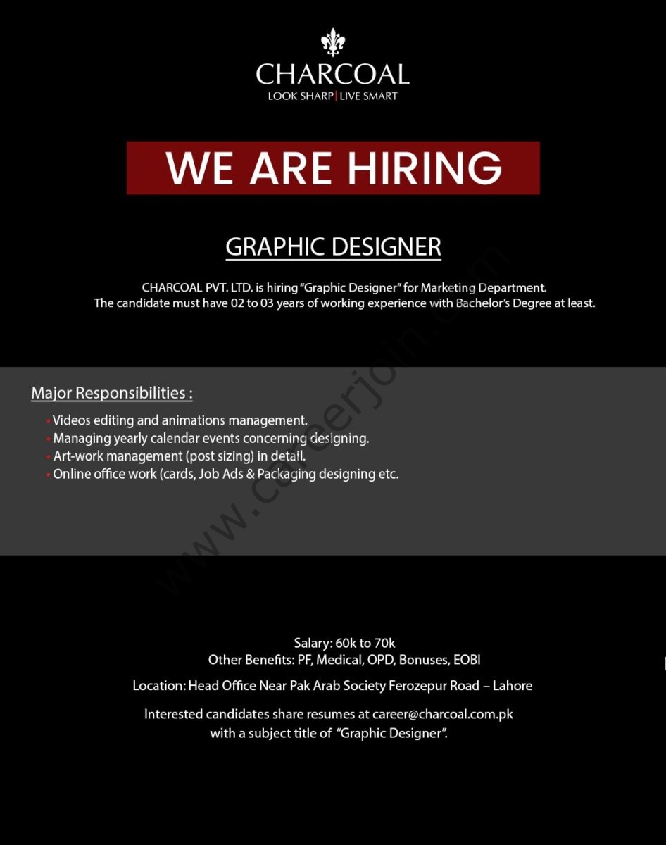 Charcoal Pvt Ltd Jobs Graphic Designer 1