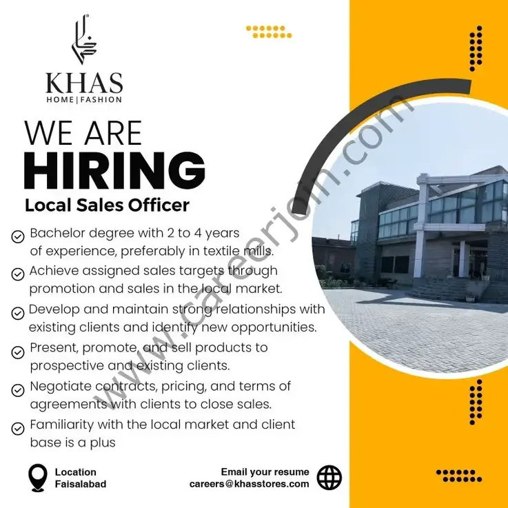 Khas Stores Jobs Local Sales Officer 1