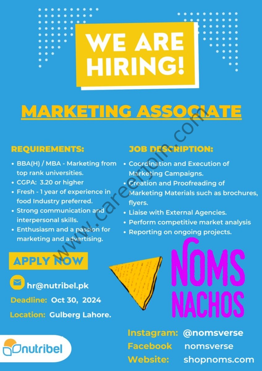 Nutribel Pvt Ltd Jobs Marketing Associate 1