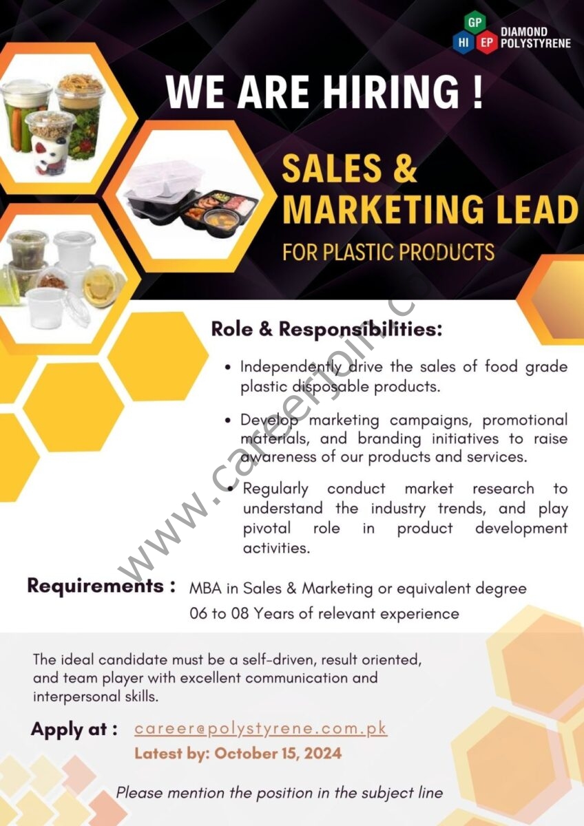 Diamond Polystyrene Jobs Sales & Marketing Lead 2