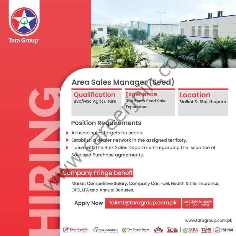 Tara Group Jobs Area Sales Manager 1