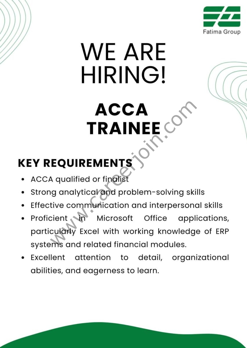 Fatima Group Jobs ACCA Trainee 1