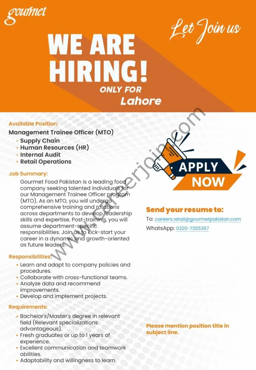 Gourmet Foods Pvt Ltd Jobs November 2024 1