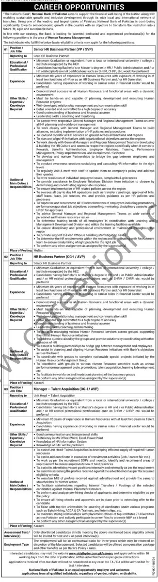 NBP National Bank of Pakistan Jobs 10 November 2024 Express Tribune 1