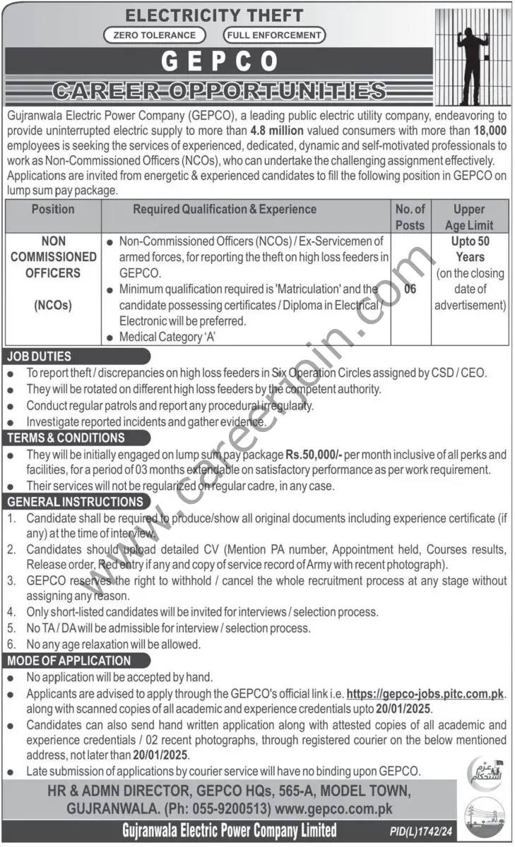 Gujranwala Electric Power Co GEPCO Jobs 22 December 2024 Express Tribune 1