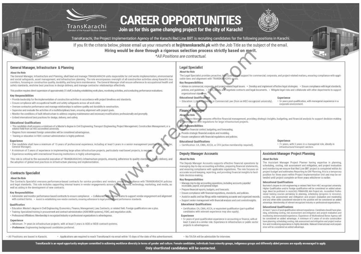 TransKarachi Jobs 01 December 2024 Dawn1