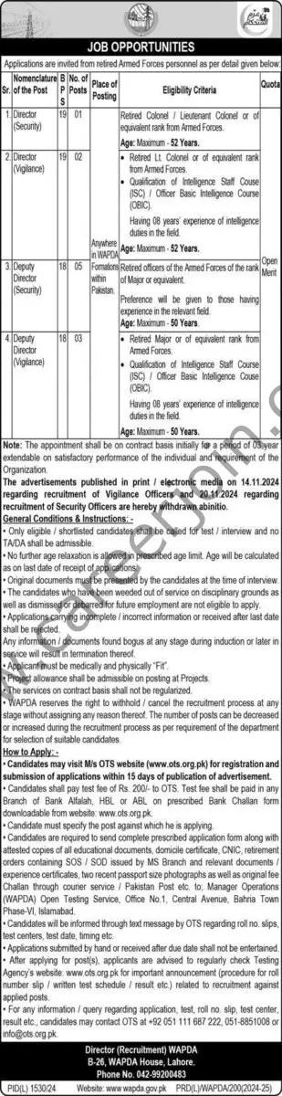 WAPDA Jobs 01 December 2024 Express 1