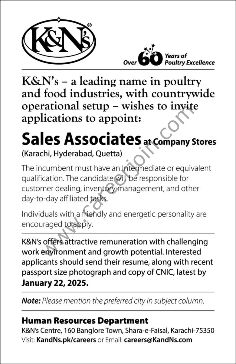 K&N's Pakistan Jobs Sales Associates 1