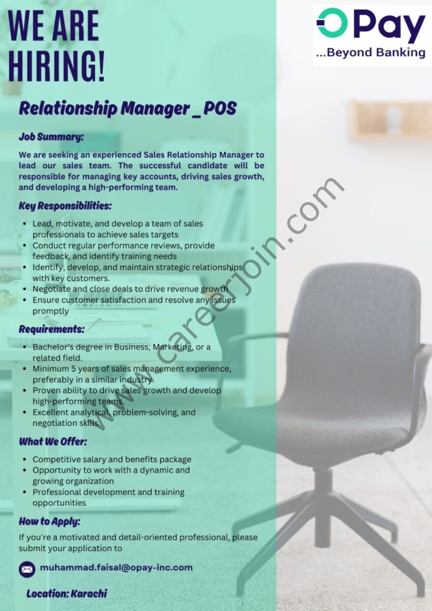 OPay Inc Jobs Relationship Manager  POS 1