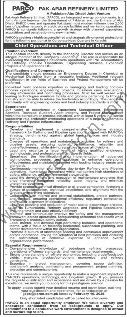 PARCO Jobs 19 January 2024 Dawn 1